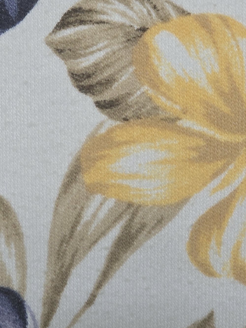 Karen Scott Short-Sleeve Floral Henley Top - Yellow, Blue & Brown - Picture 4 of 6